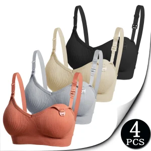4-piece breastfeeding bras