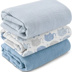 3-Pack Muslin Swaddle Blankets
