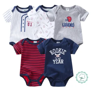 5pcs Baby Short Sleeve Rompers