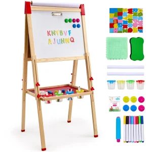 Kid's Art Easel with Whiteboard Chalkboard