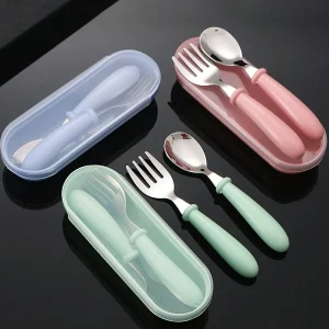 spoon Fork Set With Box, Portable Utensils